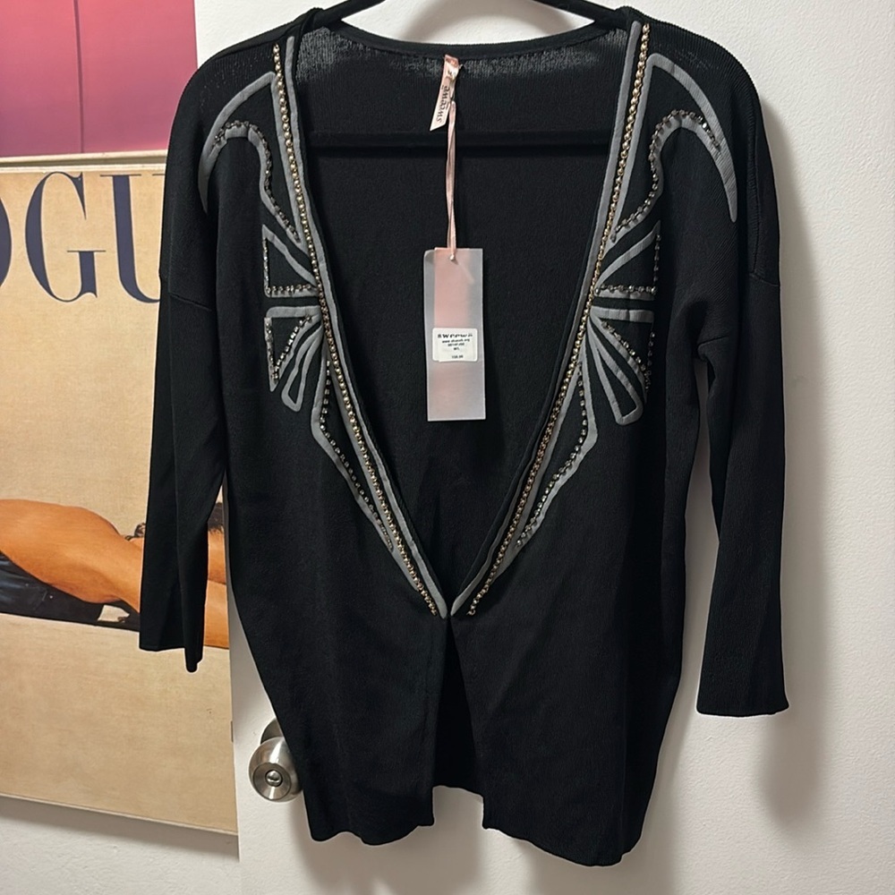 Sweewe Paris vintage embellished viscose sweater M/L